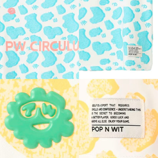 PW CIRCULUS ピーダブリュサーキュラス ゴルフウェア レディース 半袖シャツ アニマルドットモックT UV遮蔽率99.5% UVカット 速乾 ストレッチ KHPQGM0318