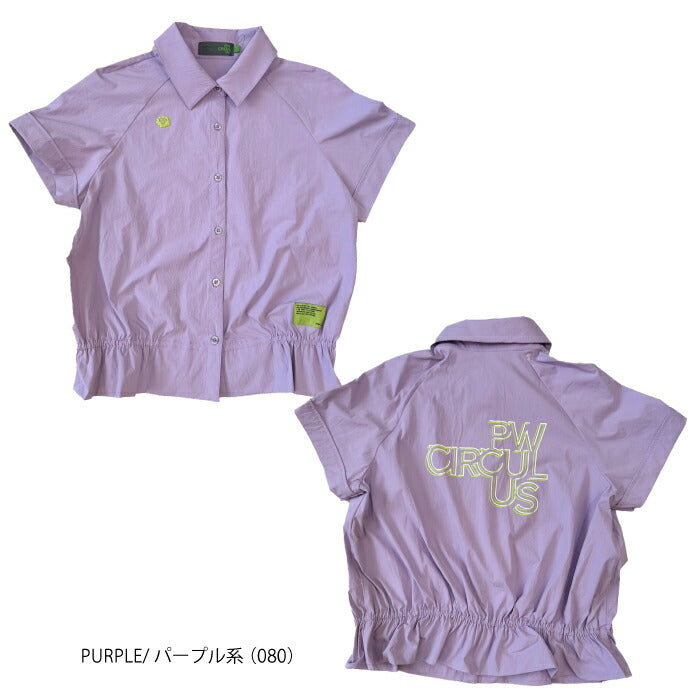 PW CIRCULUSピーダブリュサーキュラス ゴルフウェア レディース ギャザリングシャツ khpqgm0418