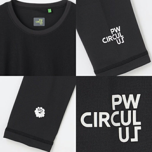 PW CIRCULUS ピーダブリュサーキュラス ゴルフウェア メンズ MEN UVメッシュコンビインナーシャツ 接触冷感 UVカット 吸水速乾 ストレッチ 合わせやすい1着 kkpnlm0311