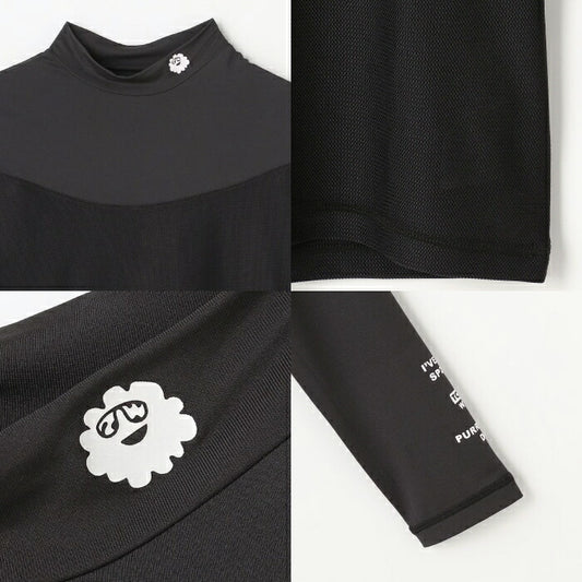 PW CIRCULUS ピーダブリュサーキュラス ゴルフウェア レディース WOMEN UVメッシュコンビハイネックインナーシャツ 接触冷感 UVカット 吸水速乾 ストレッチ 日よけ効果 kkpqlm0314