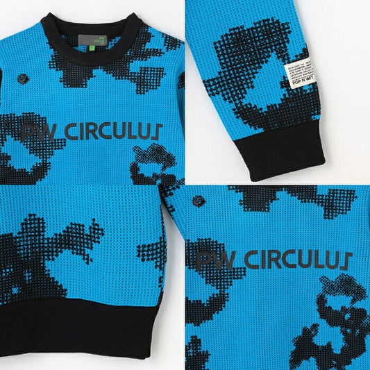 PW CIRCULUS ピーダブリュサーキュラス ゴルフウェア メンズ MEN Spark dot camouflage 軽量ニット ざっくりと編んだワッフル素材 軽く着回しやすい着心地 krpngw0511