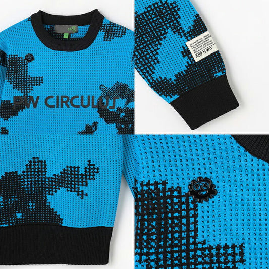 PW CIRCULUS ピーダブリュサーキュラス ゴルフウェア レディース WOMEN Spark dot camouflage 軽量ニット ざっくりと編んだワッフル素材 軽く着回しやすい着心地 krpqgw0514