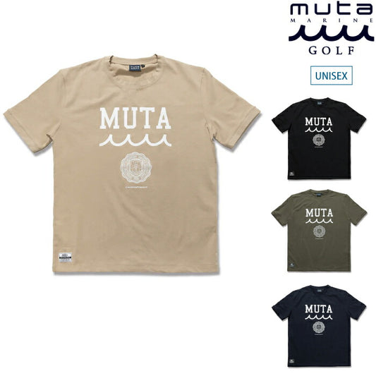 muta MARINE GOLF ムータマリンゴルフ ゴルフウェア メンズ レディース カレッジロゴ ストレッチTシャツ スリムフィット mfkw-434765