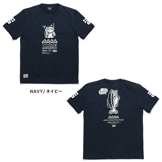 muta MARINE GOLF ムータマリンゴルフ ゴルフウェア メンズ レディース Kuromi × muta MARINE Fishing ストレッチTシャツ サンリオコラボ 伸縮性 綿混 mfmp-434777