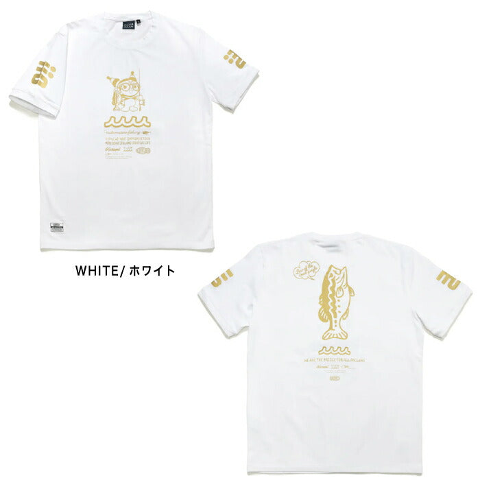 muta MARINE GOLF ムータマリンゴルフ ゴルフウェア メンズ レディース Kuromi × muta MARINE Fishing ストレッチTシャツ サンリオコラボ 伸縮性 綿混 mfmp-434777