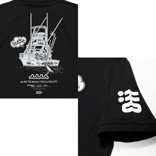 muta MARINE GOLF ムータマリンゴルフ ゴルフウェア メンズ レデイース ユニセックス Kuromi × muta MARINE Fishing ストレッチTシャツ スリムシルエット さらっとした肌離れの良さ マイメロディ mfmp-434778
