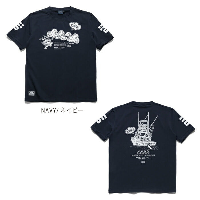 muta MARINE GOLF ムータマリンゴルフ ゴルフウェア メンズ レデイース ユニセックス Kuromi × muta MARINE Fishing ストレッチTシャツ スリムシルエット さらっとした肌離れの良さ マイメロディ mfmp-434778