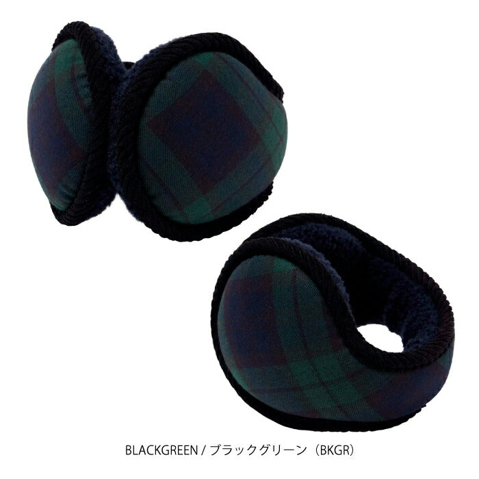 Munsingwear マンシングウェア ゴルフウェア メンズ レディース チェック柄折りたたみタイプイヤーウォーマー 防寒アイテム 保温 MG5FAZ00M