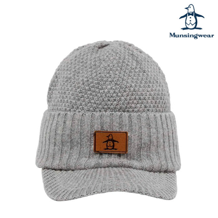 Munsingwear マンシングウェア ゴルフウェア メンズ レディース ウール混つば付きニットキャップ 防寒アイテム 保温 MG5FCP40U