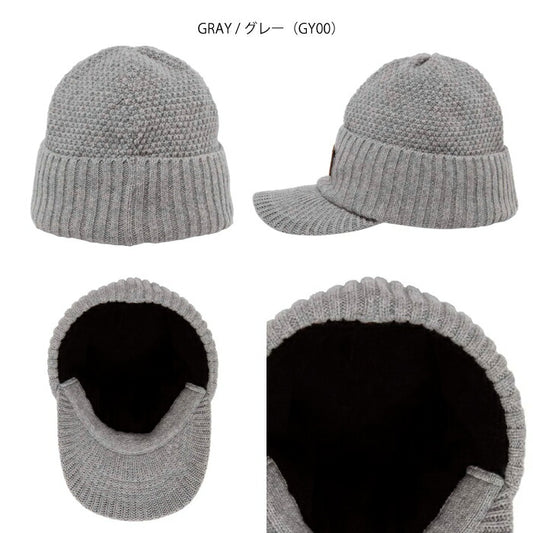 Munsingwear マンシングウェア ゴルフウェア メンズ レディース ウール混つば付きニットキャップ 防寒アイテム 保温 MG5FCP40U