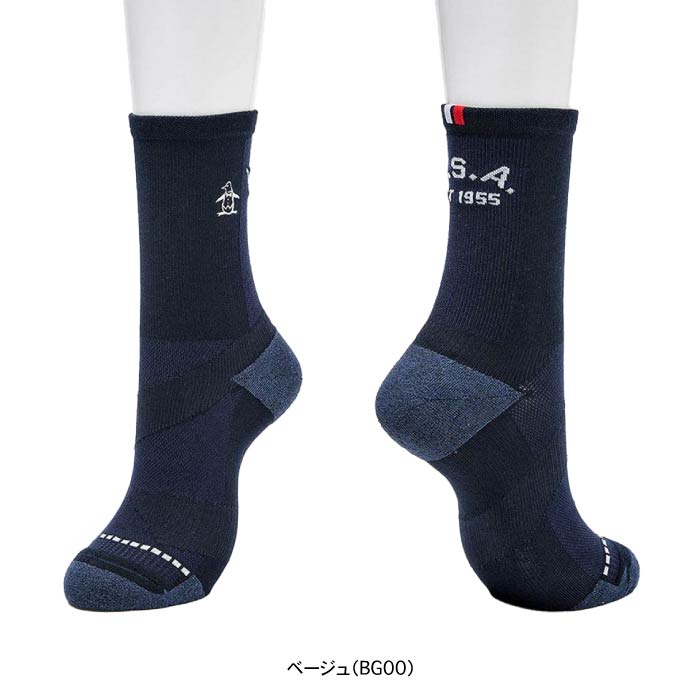 Munsingwear マンシングウェア ゴルフウェア メンズ ソックス ミドル丈 メッシュ編み MoveSox MG5SSO09M