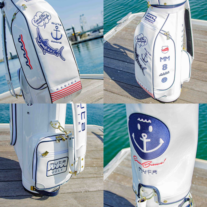 【限定商品】MUTA MARINE GOLF ムータマリンゴルフ ゴルフシティアルドコラボ キャディバッグ 限定30本 MGAD-749068-WH【ホワイト】2023