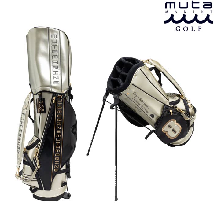 muta MARINE GOLF ムータマリンゴルフ メンズ レディース ユニセックス エナメル スタンドキャディバッグ (ゴールド) MG –  GOLFCITY ARD