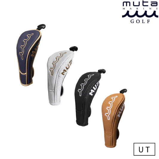 muta MARINE GOLF ムータマリンゴルフ メンズ レディース CONTINUA パンチングエシカルレザー ユーティリティ用 ヘッドカバー MGAD-750137