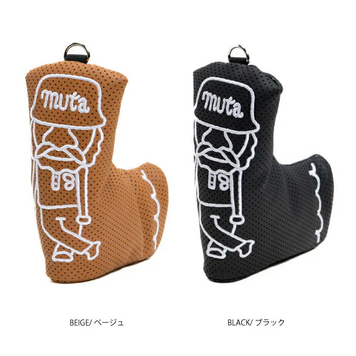 muta MARINE GOLF ムータマリンゴルフ ゴルフウェア メンズ レディース CONTINUA パンチングエシカルレザー ピン型 パターカバー クッション性 耐久性 MGAD-750167