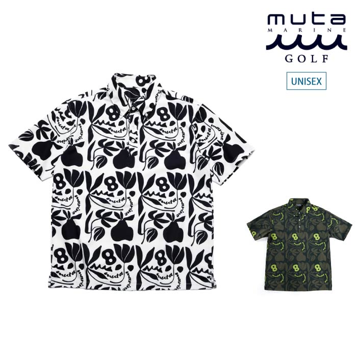 muta MARINE GOLF 新作フローラルポロシャツ サイズ7 muta MARINE GOLF BACK BORDER ポロシャツ [全2色] – muta