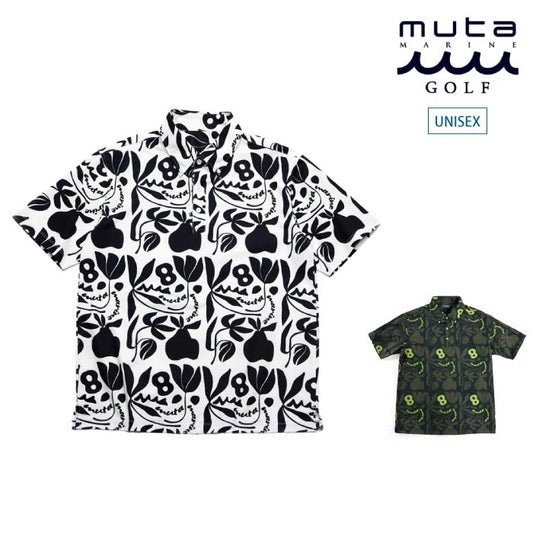 muta MARINE GOLF ムータマリンゴルフ ゴルフウェア メンズ レディース フローラル ポロシャツ 吸水速乾 テクノクリーン MGBG-446408
