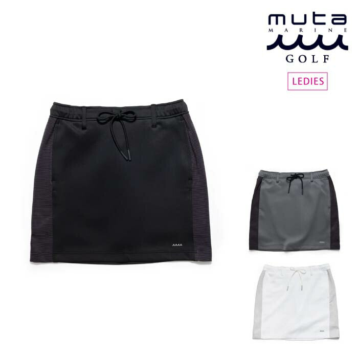 muta MARINE GOLF ムータマリンゴルフ ゴルフウェア レディース ダンボールニット スカート 4WAYストレッチ 吸水速乾 UVカット 抗ピリング mgjc-445057