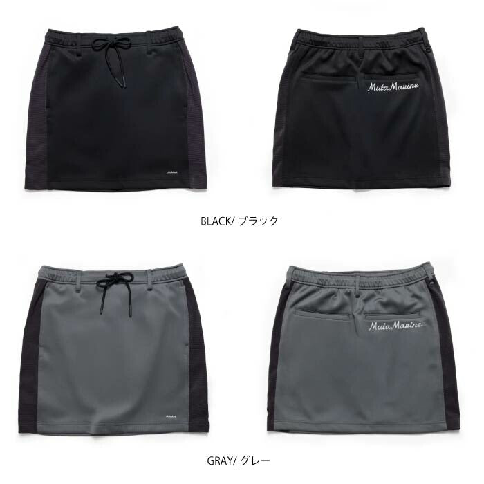 muta MARINE GOLF ムータマリンゴルフ ゴルフウェア レディース ダンボールニット スカート 4WAYストレッチ 吸水速乾 UVカット 抗ピリング mgjc-445057