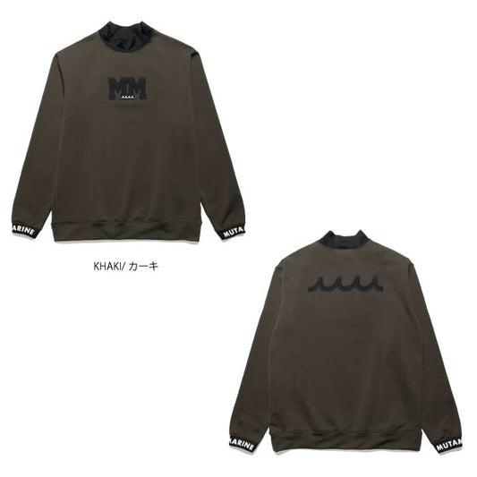muta MARINE GOLF ムータマリンゴルフ ゴルフウェア メンズ リブロゴ モックネックプルオーバー 裏起毛 暖か ストレッチ MGJC-446463