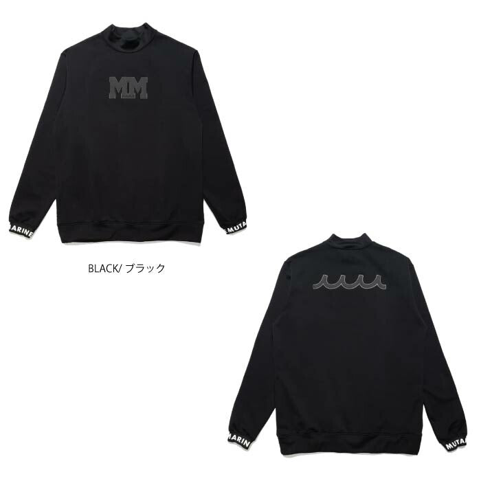 muta MARINE GOLF ムータマリンゴルフ ゴルフウェア メンズ リブロゴ モックネックプルオーバー 裏起毛 暖か ストレッチ MGJC-446463