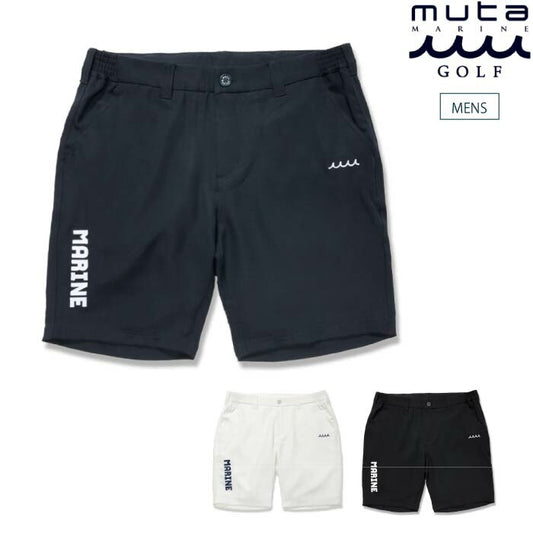 muta MARINE GOLF ムータマリンゴルフ ゴルフウェア メンズ パウダーツイルストレッチ ショートパンツ テーパードシルエット Dカン配置 mgmk-444367