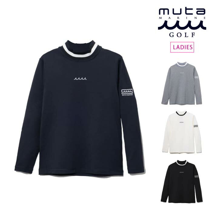 muta MARINE GOLF ムータマリンゴルフ ゴルフウェア レディース ポンチ モックネックシャツ ストレッチ MGMK-446438