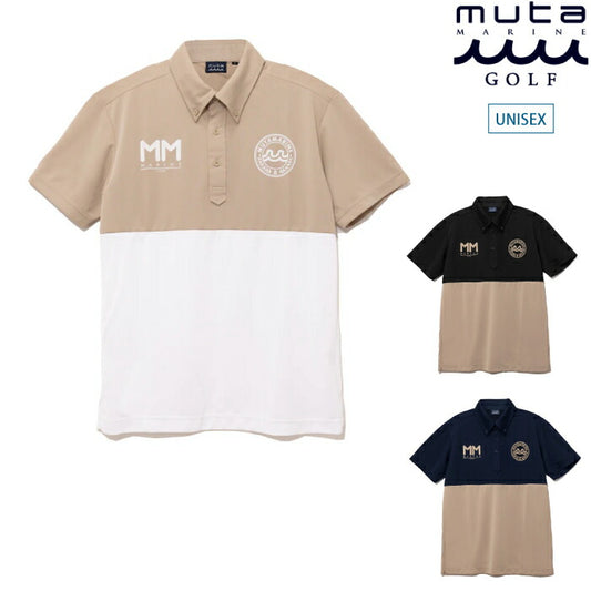 muta MARINE GOLF ムータマリンゴルフ ゴルフウェア メンズ レディース UNISEX バイカラー ポロシャツ 速乾 MGMP-446786