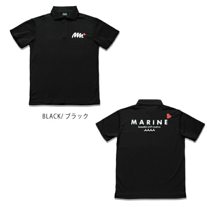 muta MARINE GOLF ムータマリンゴルフ ゴルフウェア メンズ レデイース ユニセックス MARINE HEART ポロシャツ 半袖シャツ ドライシャツ 通気性 速乾性 ドライタッチ 普段使い 爽やか MGMP-446804