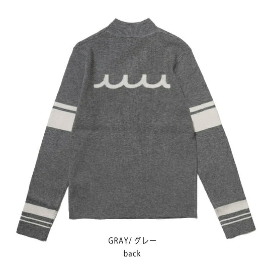 muta MARINE GOLF ムータマリンゴルフ ゴルフウェア レディース モックネック ラインリブニット スポーティー ストレッチ性 MGSG-241230