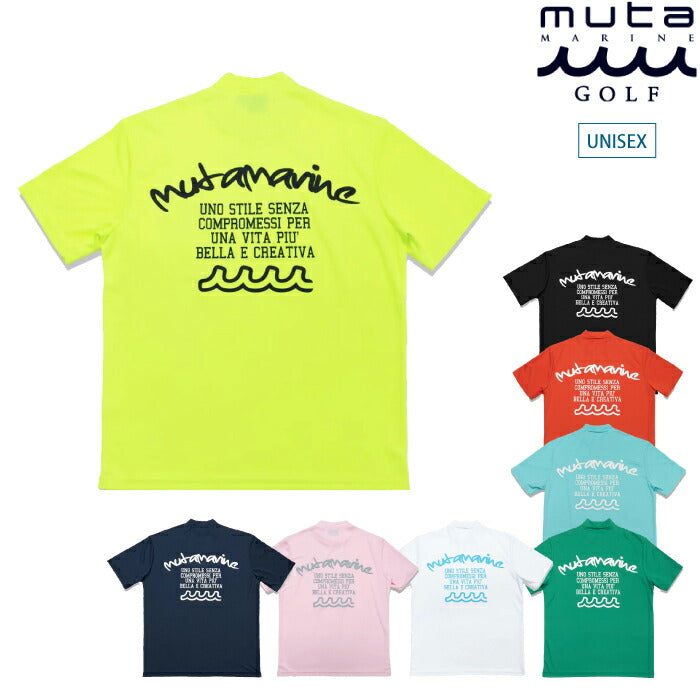 MUTA MARINE 蛍光イエロー シャツ muta MARINE GOLF ムータマリンゴルフ ゴルフウェア メンズ レデイース