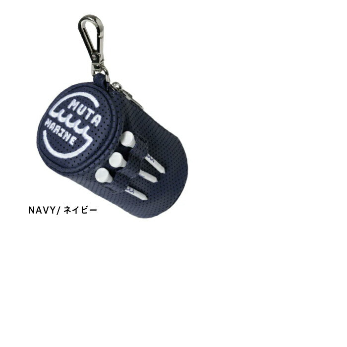 muta MARINE GOLF ムータマリンゴルフ メンズ レディース CONTINUA パンチングエシカルレザー マルチポーチ ティー付き ボールケース ボール4~5個収納可能 高い耐久性 洗練された雰囲気 mgsg-250549