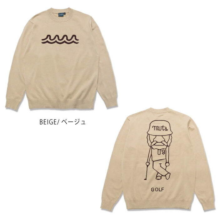 muta MARINE GOLF ムータマリンゴルフ ゴルフウェア メンズ コットン クルーネックセーター ジェントル mgsk-446796