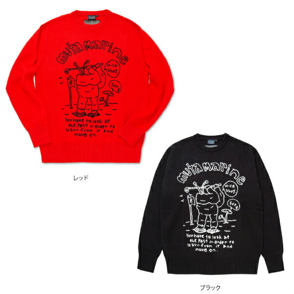 muta MARINE GOLF ムータマリンゴルフ メンズ ACANTHUS x muta MARINE TOMASON Sweater コラボ 柔かさ 吸湿性 MMAC-MA2127