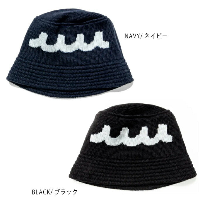 muta MARINE GOLF ムータマリンゴルフ ゴルフウェア メンズ レディース ACANTHUS × muta MARINE Logo Knit Bucket Hat ニット バケットハット 日本製 MMAC-MA2543