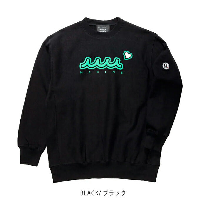 muta MARINE GOLF ムータマリンゴルフ ゴルフウェア メンズ ACANTHUS × muta MARINE Sweet Logo Crewneck Sweatshirts プルオーバーパーカー ヘビーウェイトスウェット MMAC-MA2546