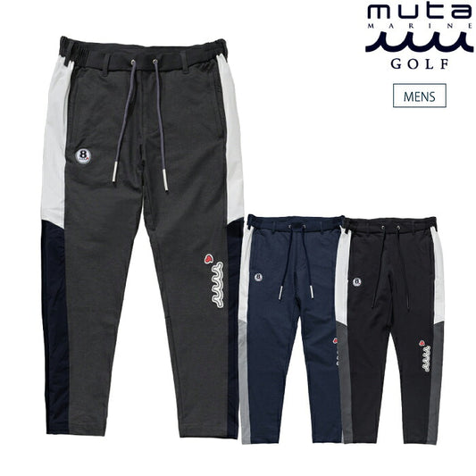 muta MARINE GOLF ムータマリンゴルフ ゴルフウェア メンズACANTHUS × muta MARINE Sweet Extra Logo Line Pants ラインパンツ スポーティ カジュアル イージーケアmmac-ma2672