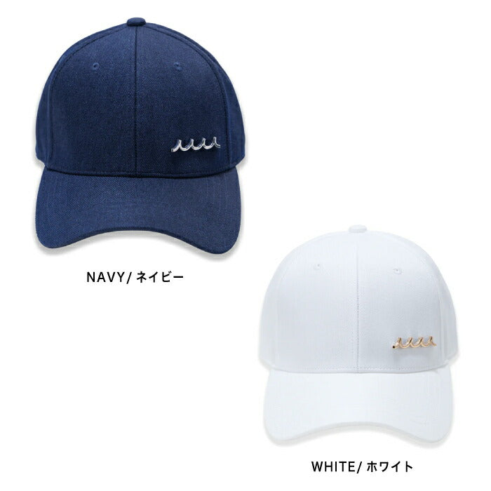 muta MARINE GOLF ムータマリンゴルフ ゴルフウェア メンズ レディース WAVE ロゴプレート キャップ 帽子 シンプル サイズ調整可 MMAV-622209