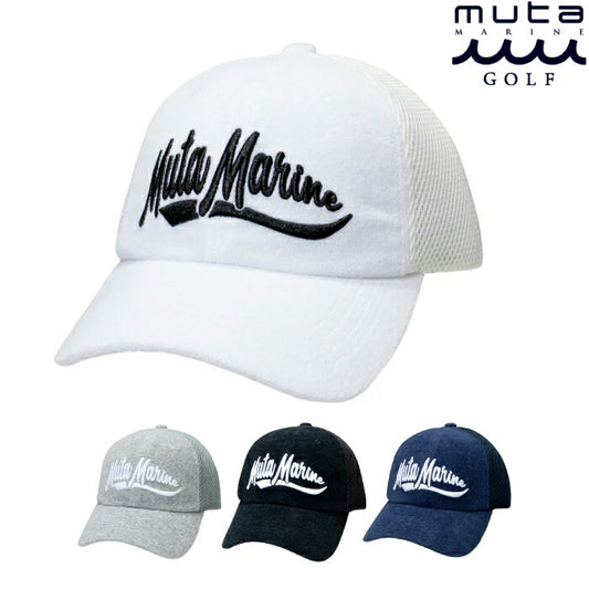 muta MARINE GOLF ムータマリンゴルフ ゴルフウェア メンズ レディース パイル メッシュキャップ 帽子 汗止め部分吸水速乾生地採用 MMAV-622233