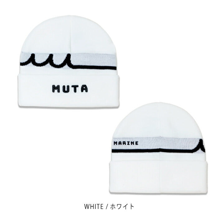 muta MARINE GOLF ムータマリンゴルフ ゴルフウェア メンズ レディース ジャガードロゴ ニットキャップ スポーツシーン アウトドア MMAV-623022