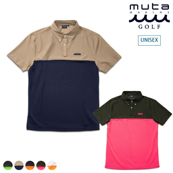 muta MARINE GOLF ムータマリンゴルフ メンズ レディース ユニセックス ストレッチメッシュ切替ポロシャツ ナイロン素材 MM –  GOLFCITY ARD