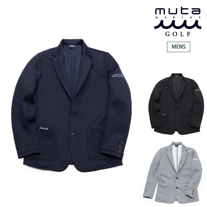 muta MARINE GOLF ムータマリンゴルフ ゴルフウェア メンズ パンチングダンボール テーラードジャケット セットアップ対応 MMJC-443401