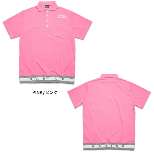 muta MARINE GOLF ムータマリンゴルフ ゴルフウェア メンズ ヘムリブ ポロシャツ 速乾 MMJC-446172