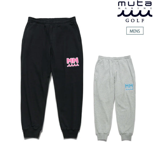 muta MARINE GOLF ムータマリンゴルフ ゴルフウェア メンズ スウェット ジョガーパンツ ロングパンツ シンプル ウエストゴム 柔らか 薄手 デイリー使い MMMK-444364