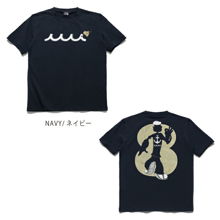 muta MARINE GOLF ムータマリンゴルフ ゴルフウェア メンズ レディース ユニセックス POPEYE meets muta MARINE 8 SHADOW ストレッチTシャツ スリムフィット mmmp-434775