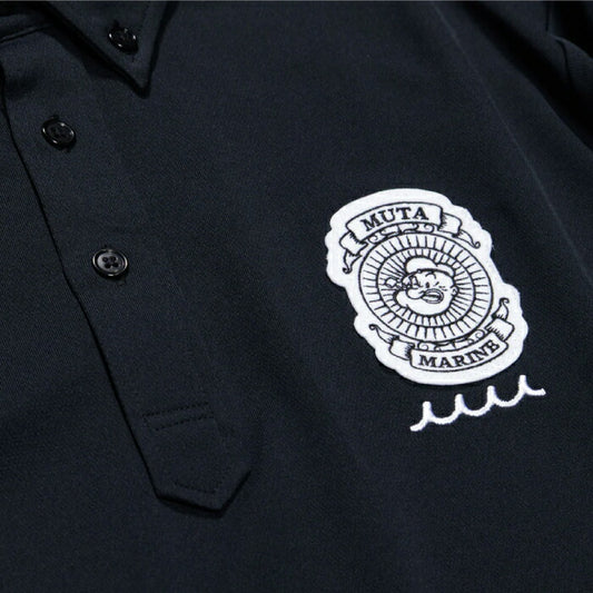 muta MARINE GOLF ムータマリンゴルフ ゴルフウェア メンズ レディース ユニセックス POPEYE meets muta MARINE EMBLEM ポロシャツ 半袖 通気性 速乾性 ドライタッチ レギュラーフィット mmmp-446805
