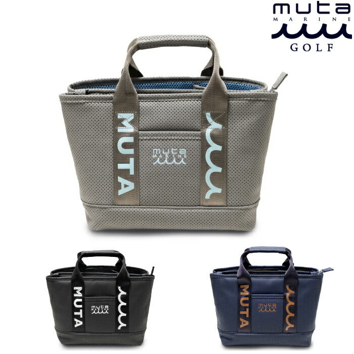 muta MARINE GOLF ムータマリンゴルフ カートバッグ メンズ レディース CONTINUA パンチングエシカルレザー パーテーショントートバッグ 高耐久性 mmsg-241110