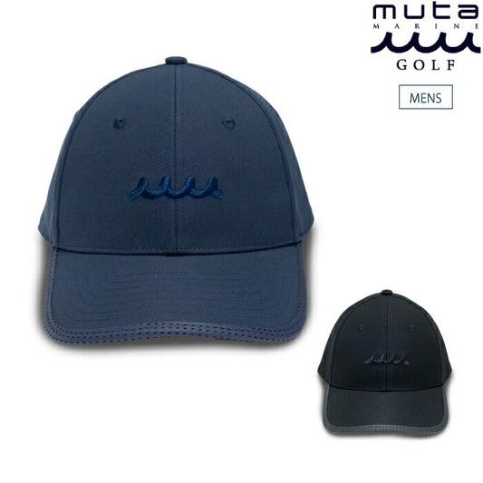 muta MARINE GOLF ムータマリンゴルフ ゴルフウェア メンズ レディース パンチングパイピングキャップ 帽子 サイズ調整可能 汗止め部分吸水速乾生地採用 mmst-622227