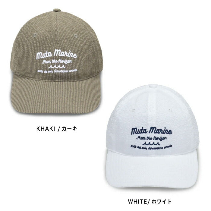 muta MARINE GOLF ムータマリンゴルフ ゴルフウェア メンズ レディース シアサッカーキャップ 帽子 ドライタッチな質感 汗止め部分吸水速乾生地採用 サイズ調整可 mmst-622228