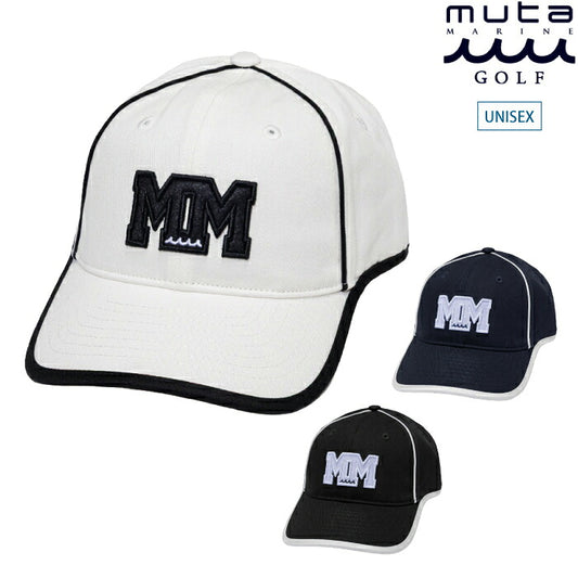 muta MARINE GOLF ムータマリンゴルフ メンズ レディース パイピング キャップ 帽子 汗止め部分吸水速乾生地 サイズ調整可能 シーズレス mmst-622261